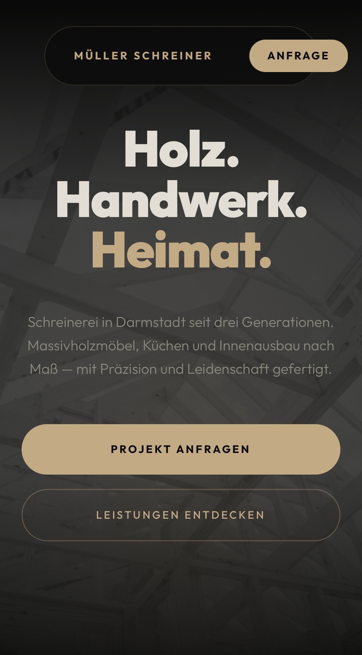 Müller Schreinerei Website