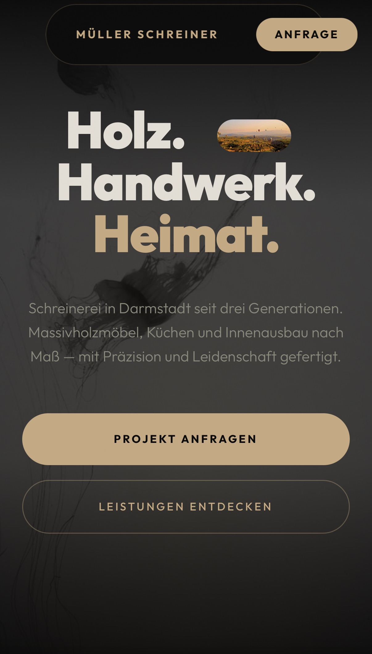 Müller Schreinerei Website